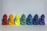 Sada svíček na podporu funkce čaker - Buddha Sedící