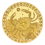 Rak - Mince, znamení zvěrokruhu, talisman pro štěstí, ochranu
