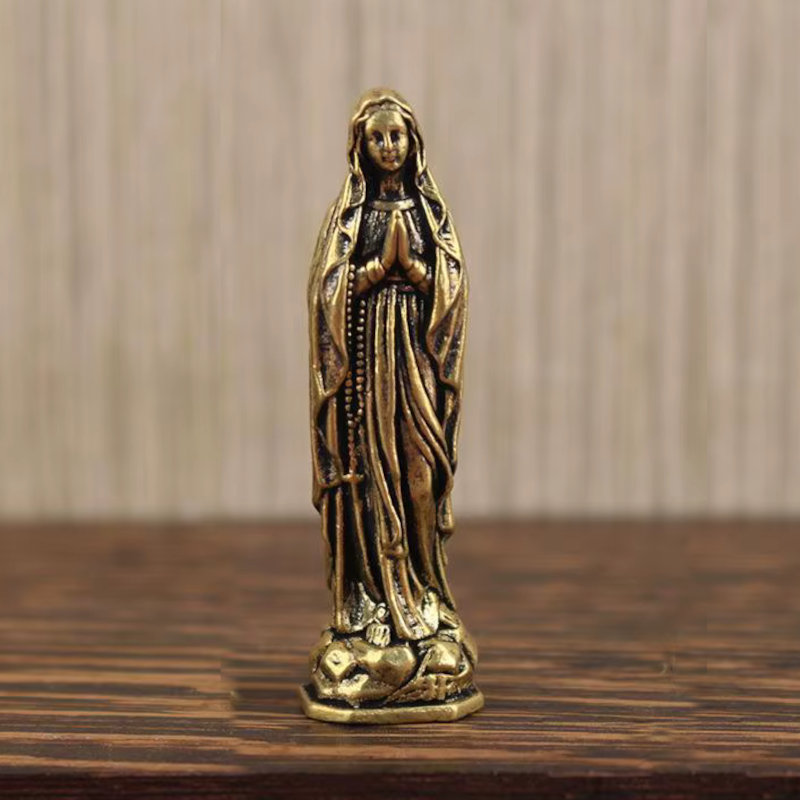 Mosazná figurka Panny Marie 