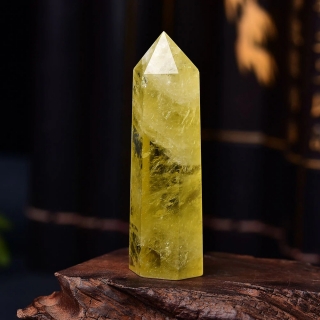 Citrín, krystal, léčivý obelisk, dekorativní 