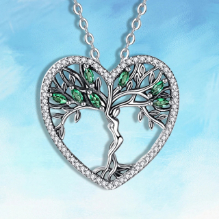 Strom života v srdci - Přívěsek na krk